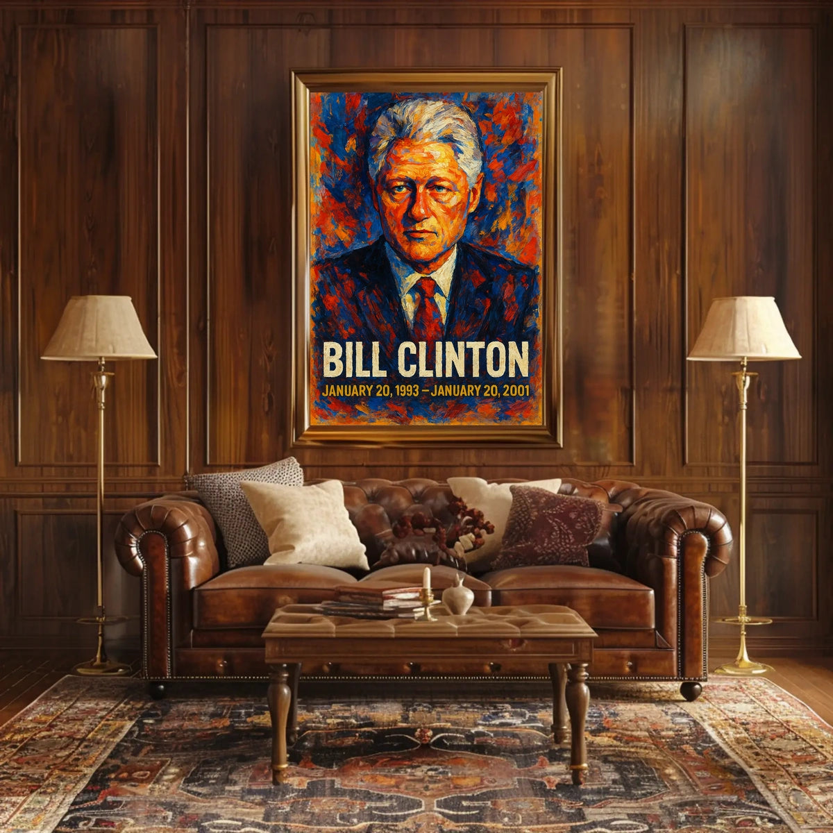 Bill Clinton 42nd President of the United States Glitch Hop Art Poster