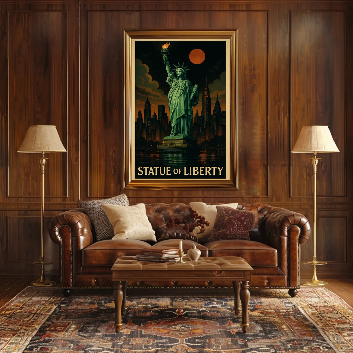 Statue of Liberty during mysterious twilight Urban or Cityscape Poster