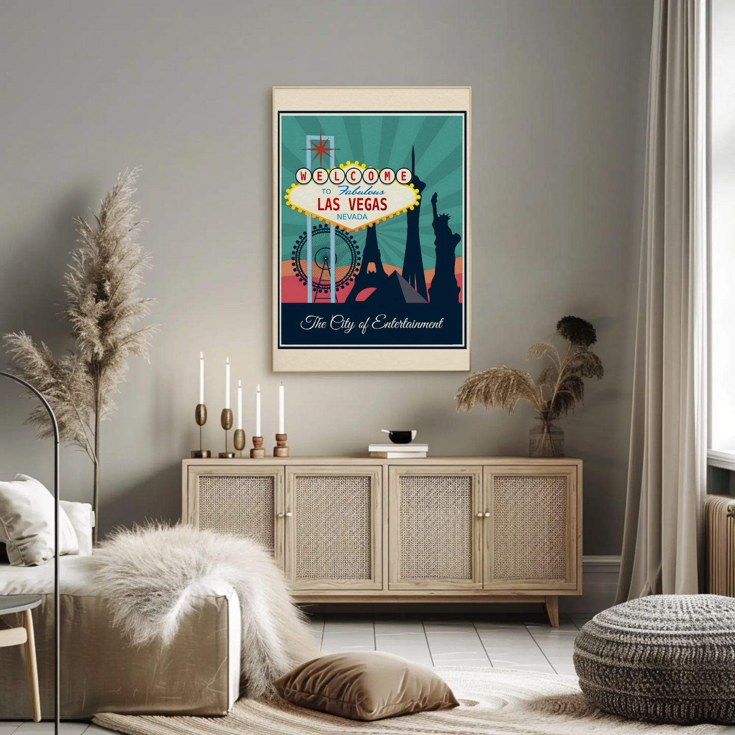 Vintage Poster Las Vegas Welcome Sign
