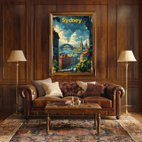 Sydney Harbour Bridge Vibrant Art - Urban or Cityscape Poster