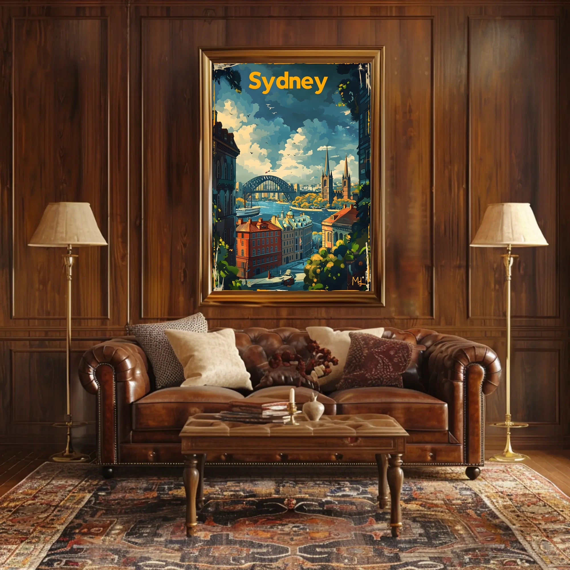 Sydney Harbour Bridge Vibrant Art - Urban or Cityscape Poster