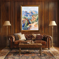 Serene Mountain Landscape Poster PosterGoat