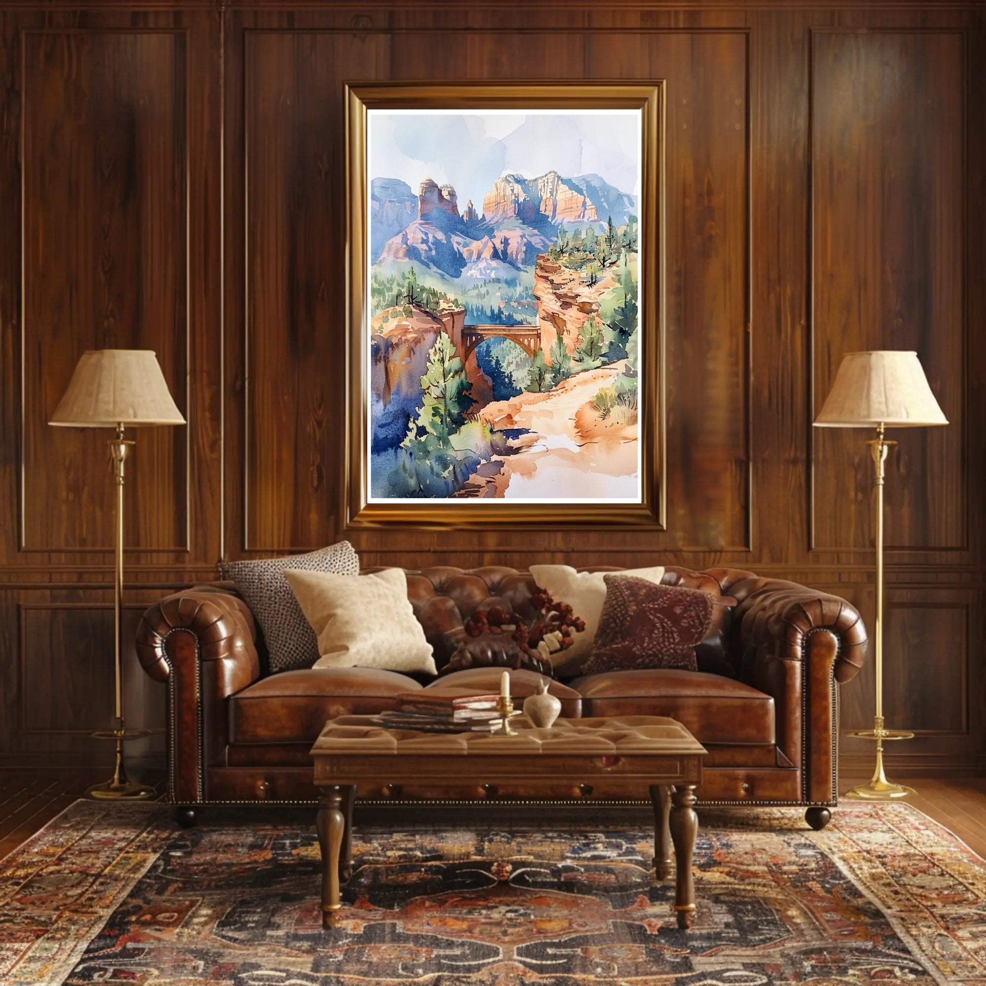 Serene Mountain Landscape Poster PosterGoat