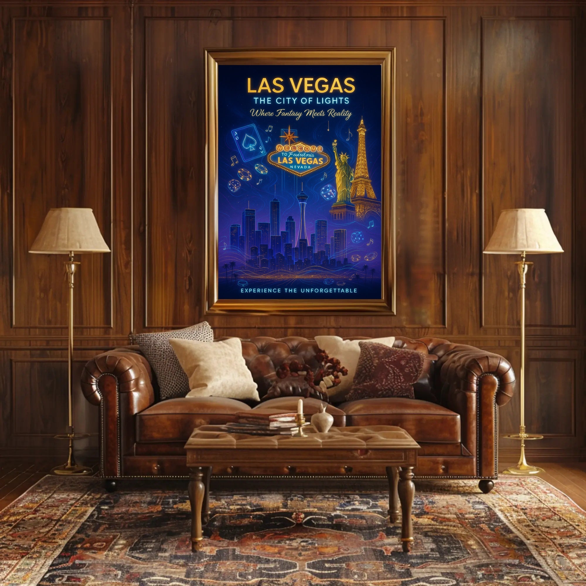 Las Vegas The City of Lights Poster PosterGoat