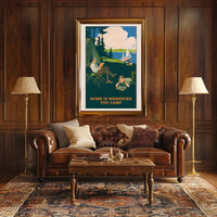 Vintage Serenity in Nature Outdoor Camping Travel Poster