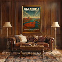 Oklahoma Where Lakes Meet The Sky Poster