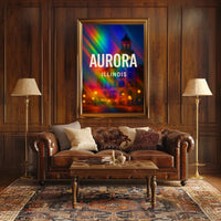 Aurora Illinois Scenic Wanderlust Photography Poster