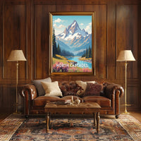 North Cascades Poster Vintage National Park Print