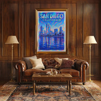 San Diego Skyline Poster