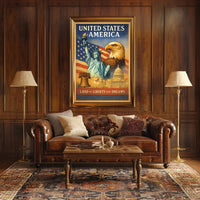 Land of Liberty and Dreams Poster PosterGoat
