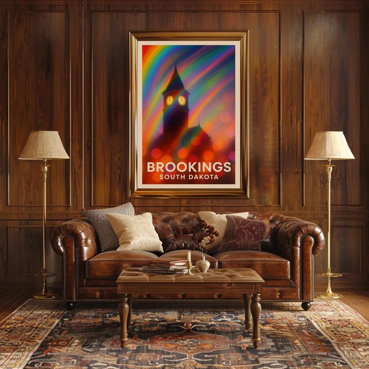 Brookings South Dakota Scenic Wanderlust Travel Photography Realism Minimalist Heritage Wall Art Poster