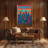 Denver, CO The Mile High City Poster