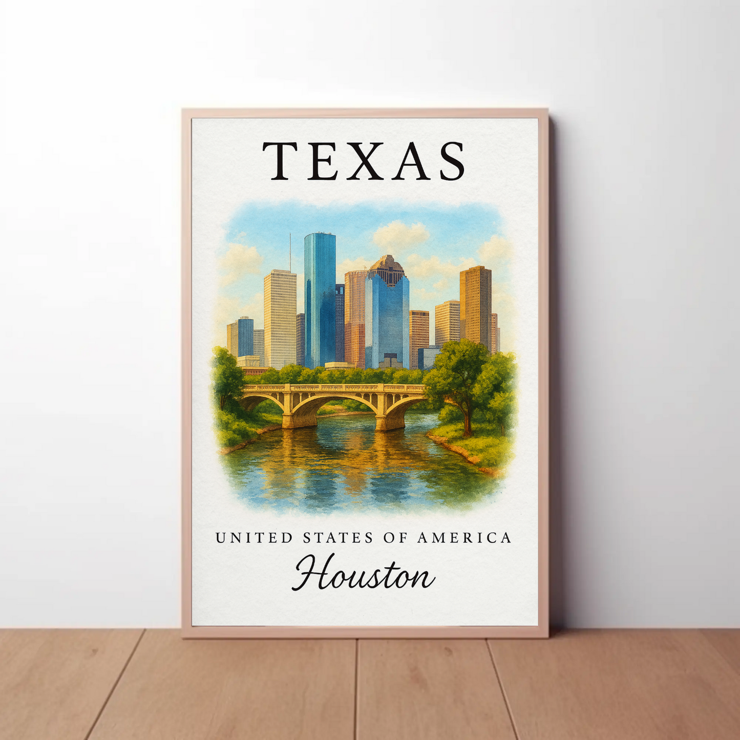 Texas, Houston Signature Series Vintage Travel Poster