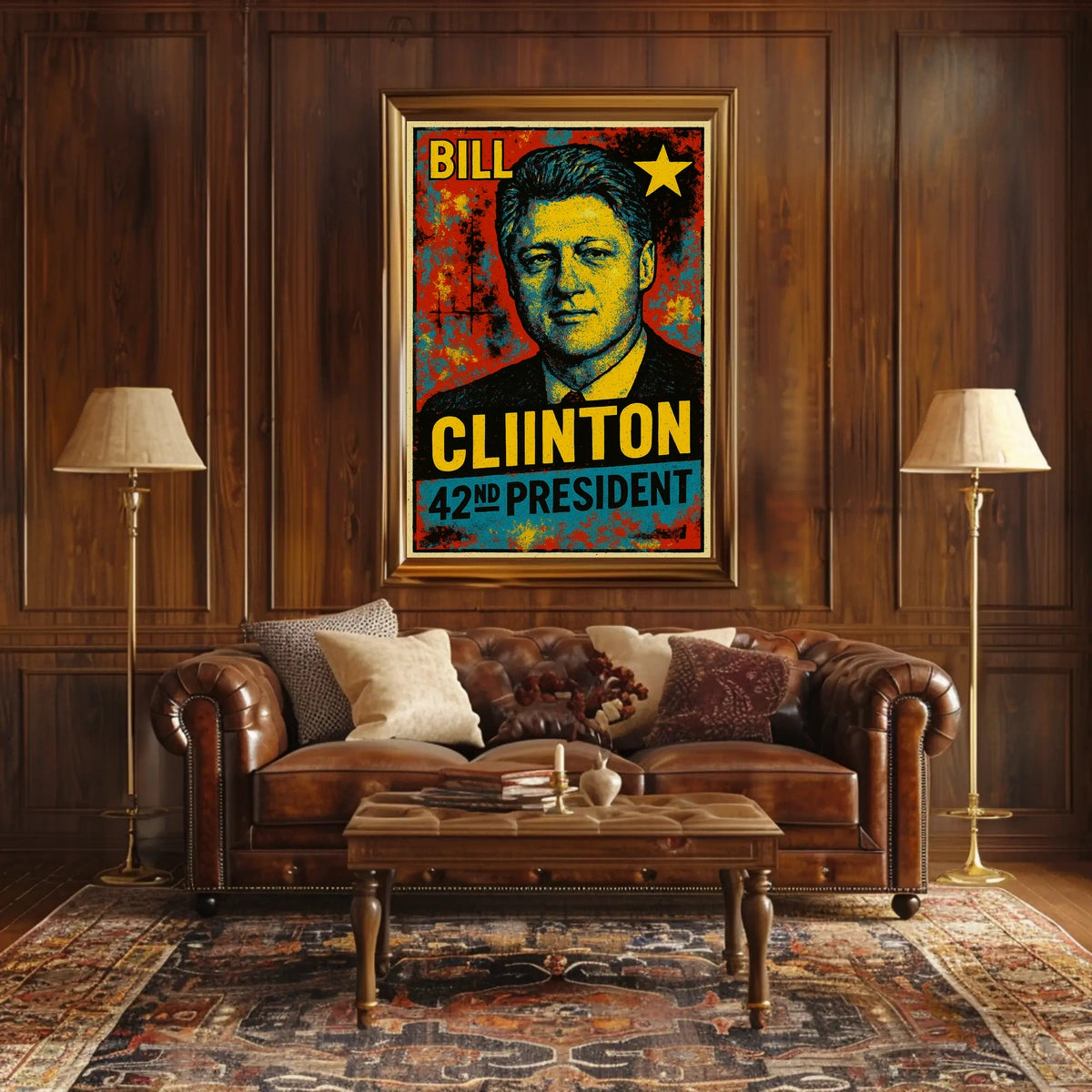 Bill Clinton 42nd President of the United States Graffiti Pop Art Poster