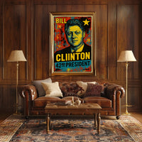 Bill Clinton 42nd President of the United States Graffiti Pop Art Poster