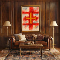 Abstract Cross Watercolor Wanderlust Poster