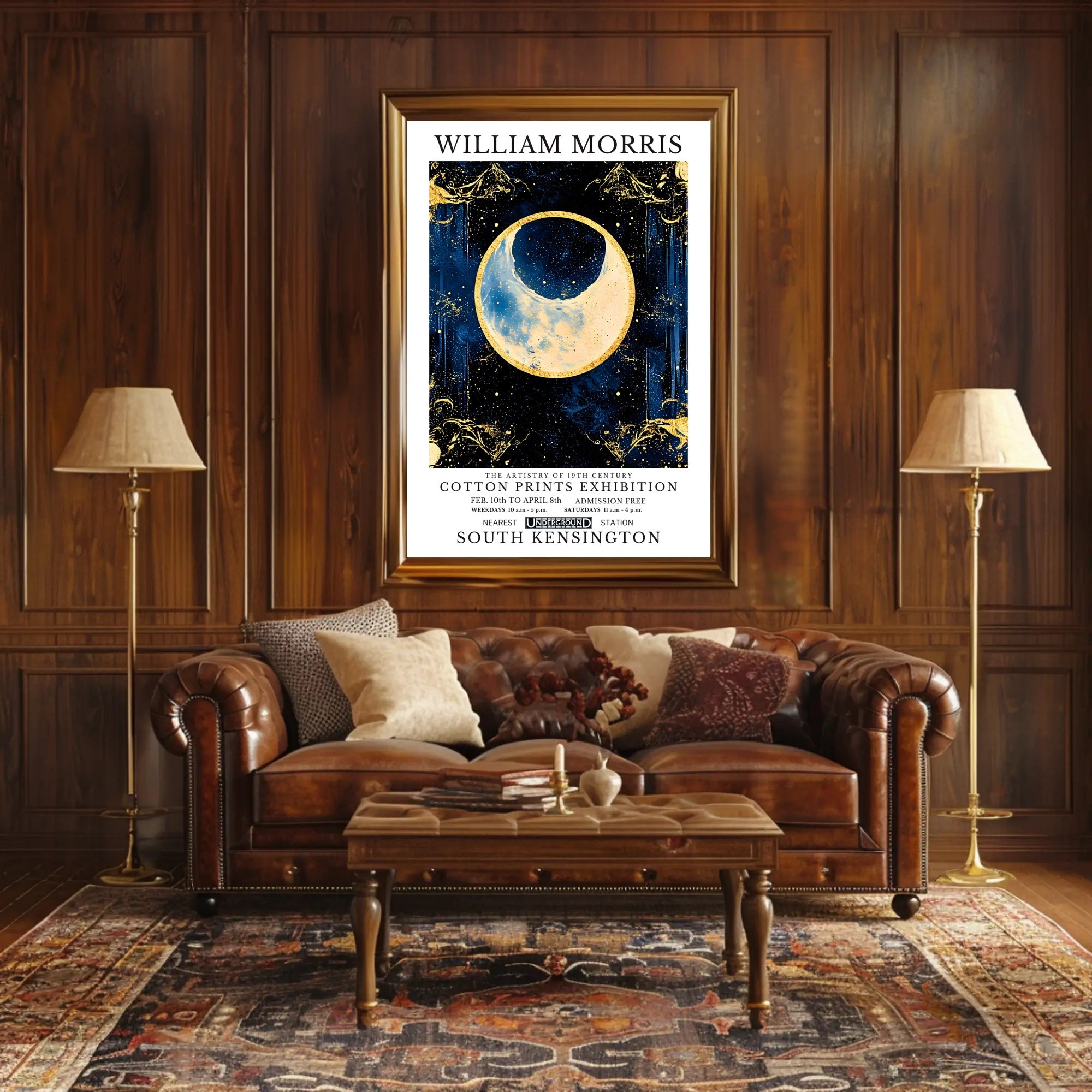 William Morris Cotton Prints Exhibition Poster