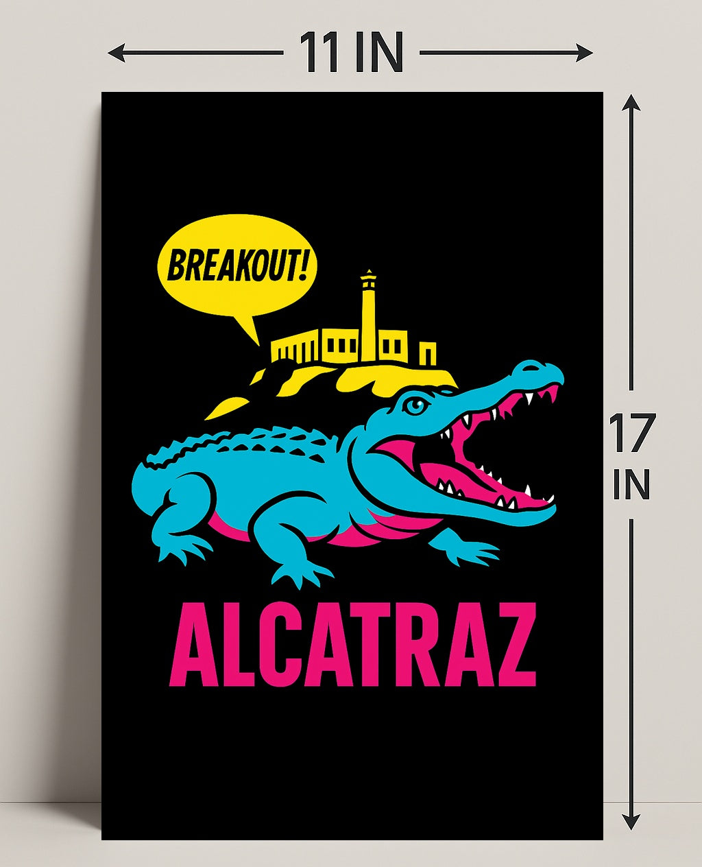 Breakout from Alcatraz Poster PosterGoat