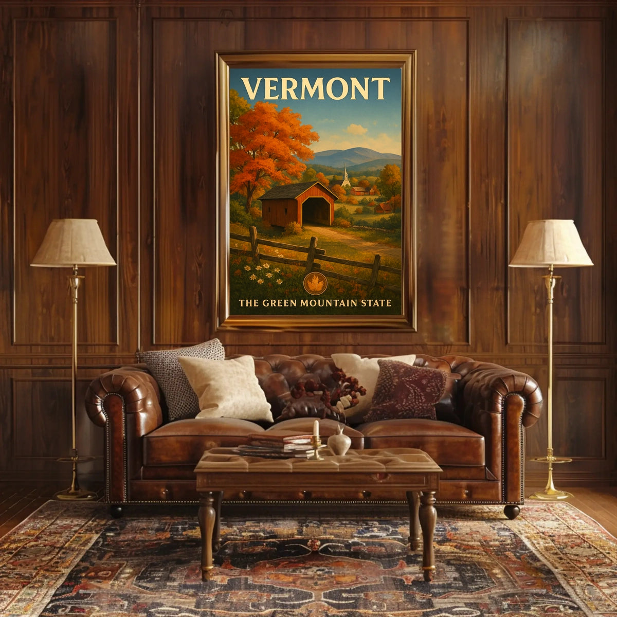 Vermont The Green Mountain State Poster