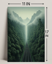 Journey Through The Misty Mountains Poster