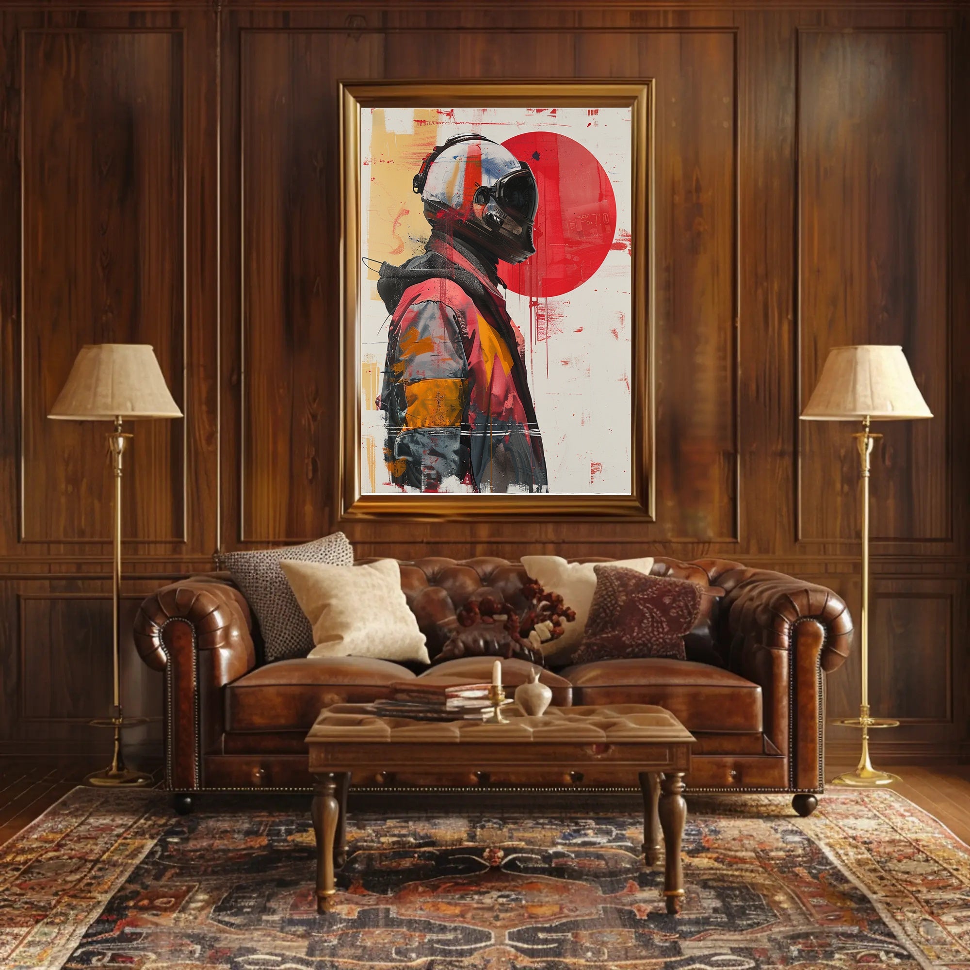 Astronaut In Abstract Art Print Poster For Home Decor PosterGoat