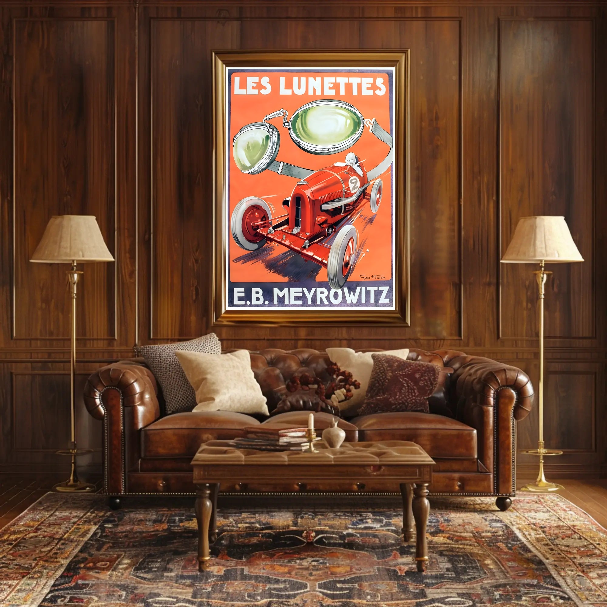 Les Lunettes Racing Goggles Poster