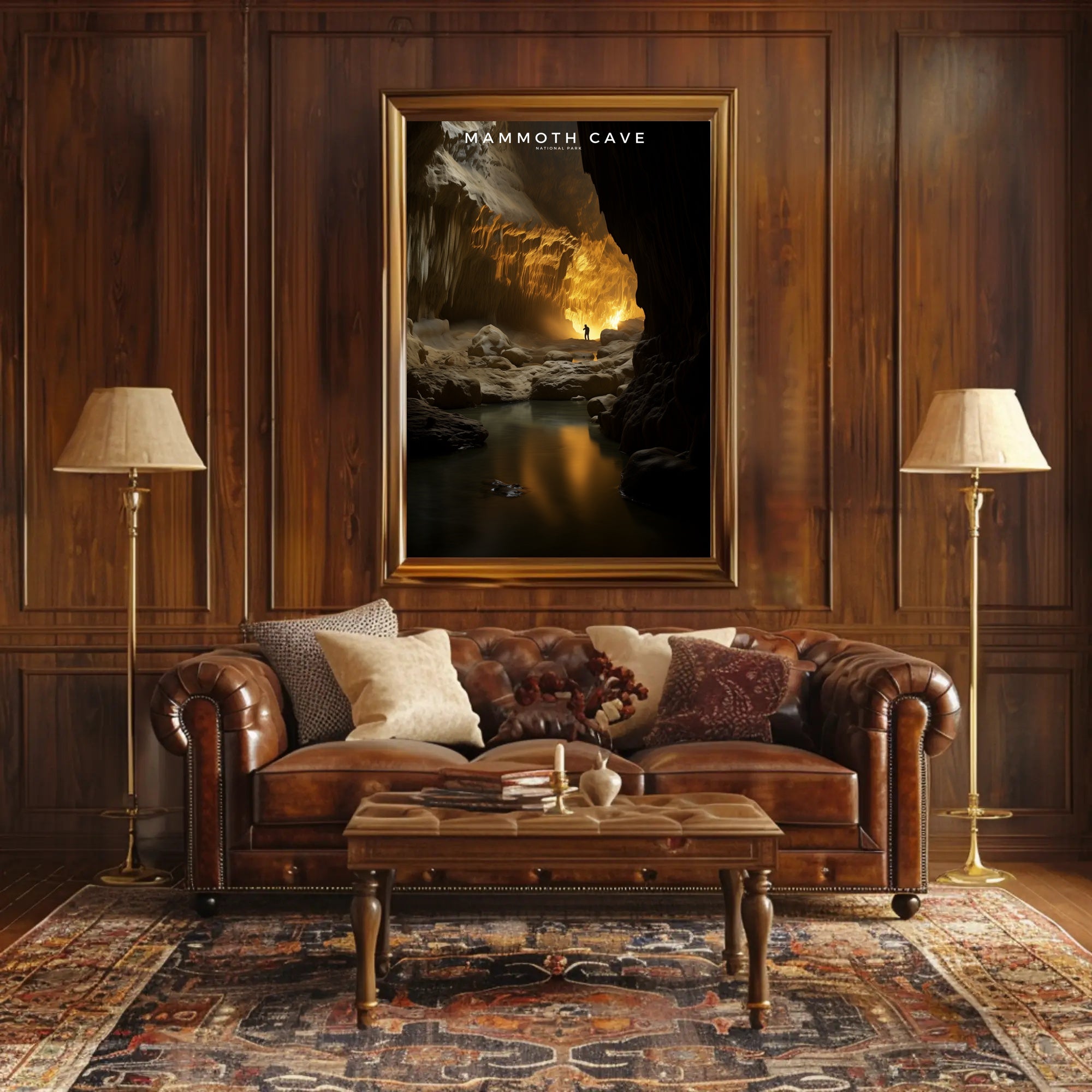 Mammoth Cave Travel Poster Vintage Cave Wall Art