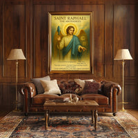 Saint Raphael Archangel Poster: Spiritual Guidance and Support Fantasy