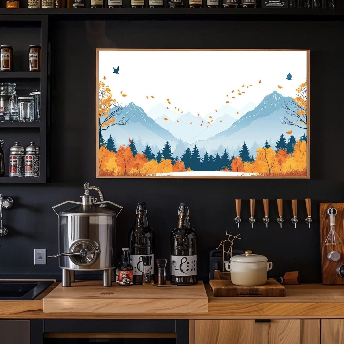 Autumn Mountain Landscape Poster