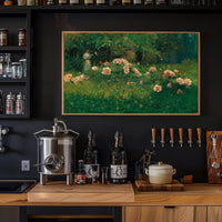 Woman in a Garden of Roses Poster