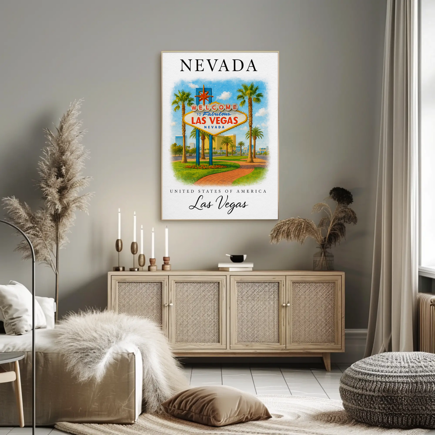Nevada, Las Vegas Signature Series Vintage Travel Poster