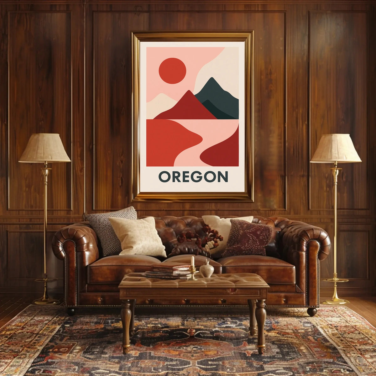 Oregon Abstract Landscape Poster