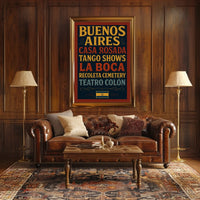 Buenos Aires Attractions Poster