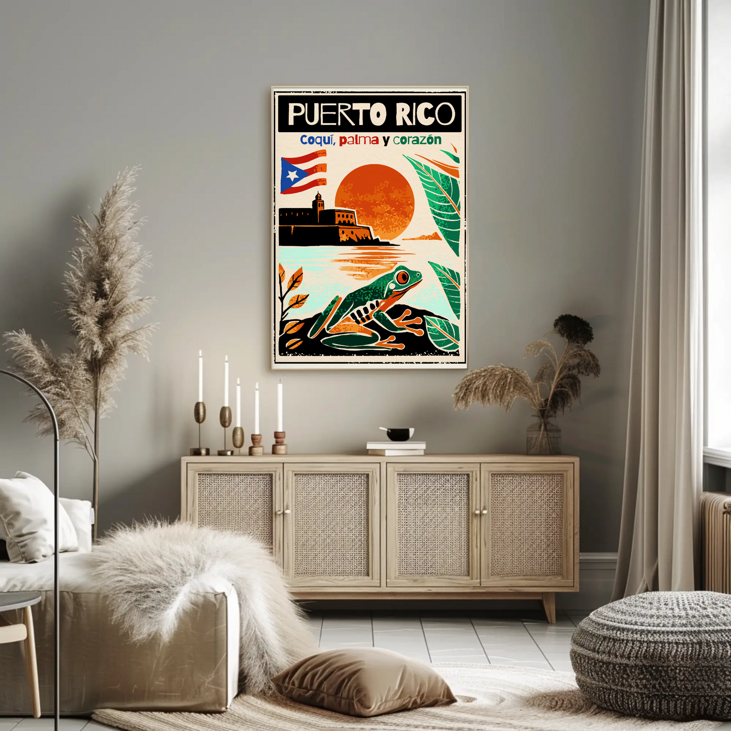 Vintage Poster Puerto Rico Coqui
