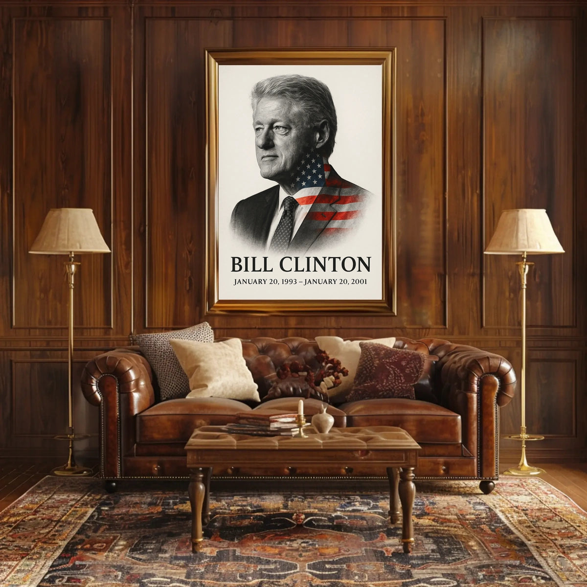 Bill Clinton 42nd President of the United States Reflections Poster