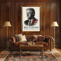 Bill Clinton 42nd President of the United States Reflections Poster