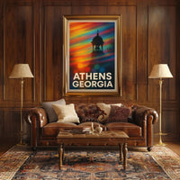 Athens Georgia Wanderlust Decor Scenic Typography Poster