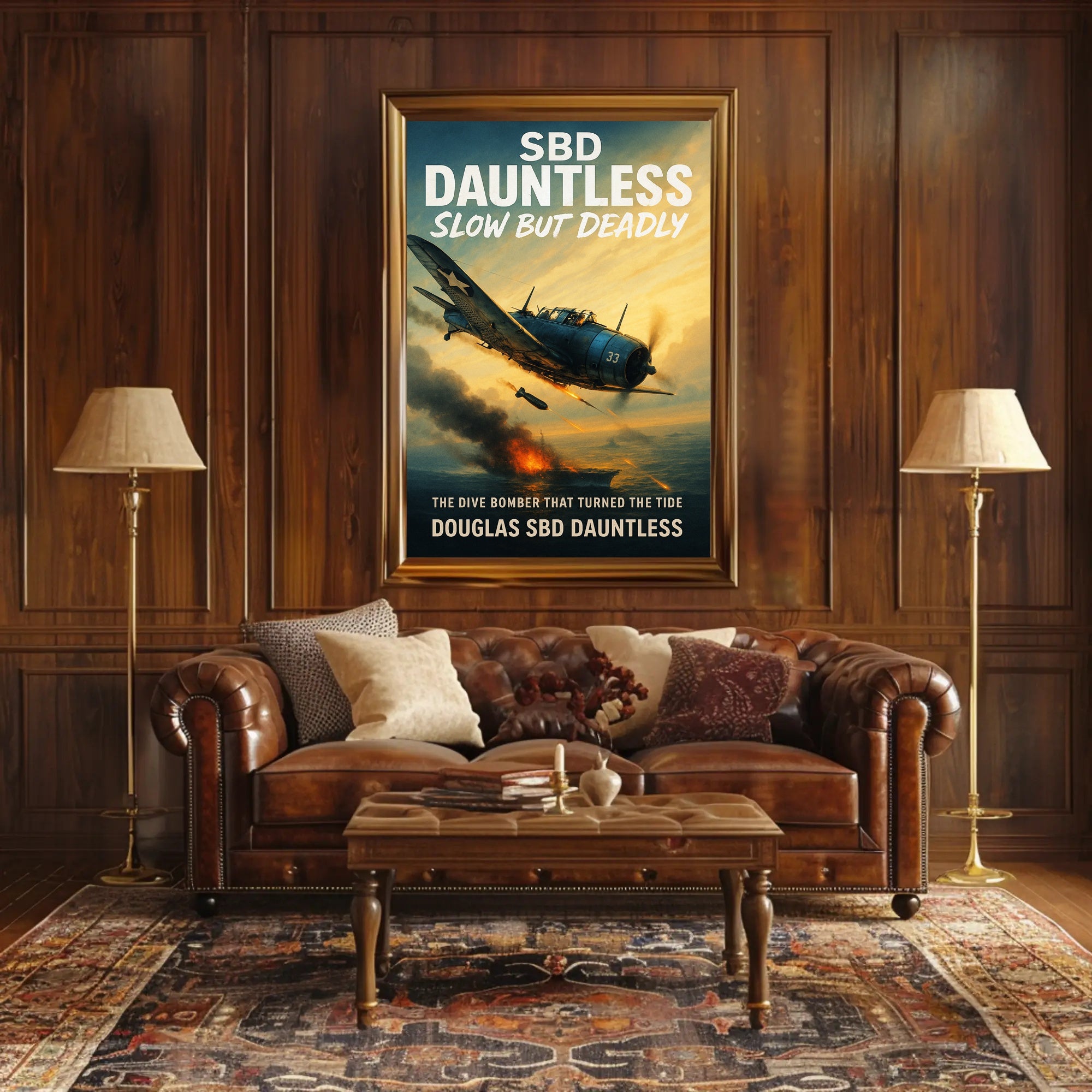 Douglas SBD Dauntless The Dive Bomber Poster PosterGoat