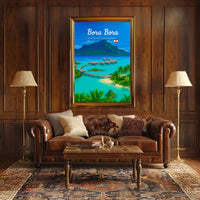 Breathtaking Bora Bora Travel Poster for Island Paradise Lovers PosterGoat