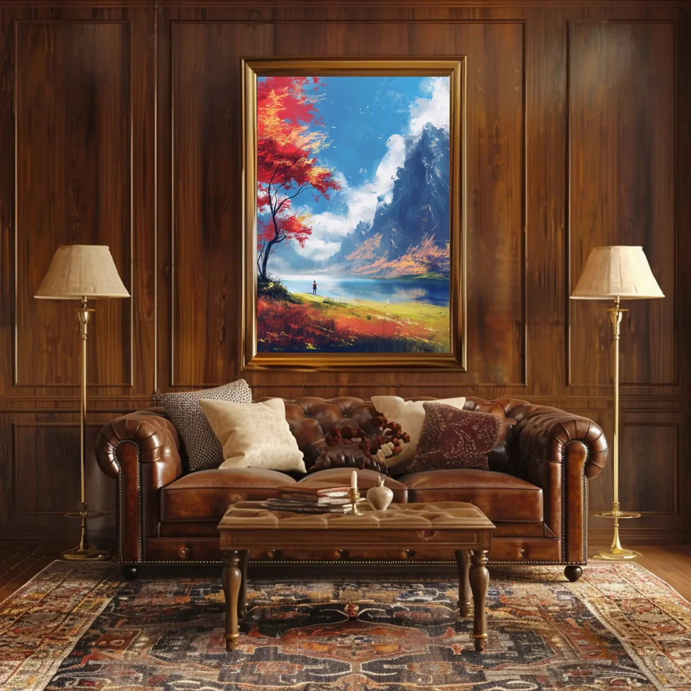 Vintage Car Mid-20th Century Art Deco Poster