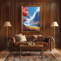 Vintage Car Mid-20th Century Art Deco Poster