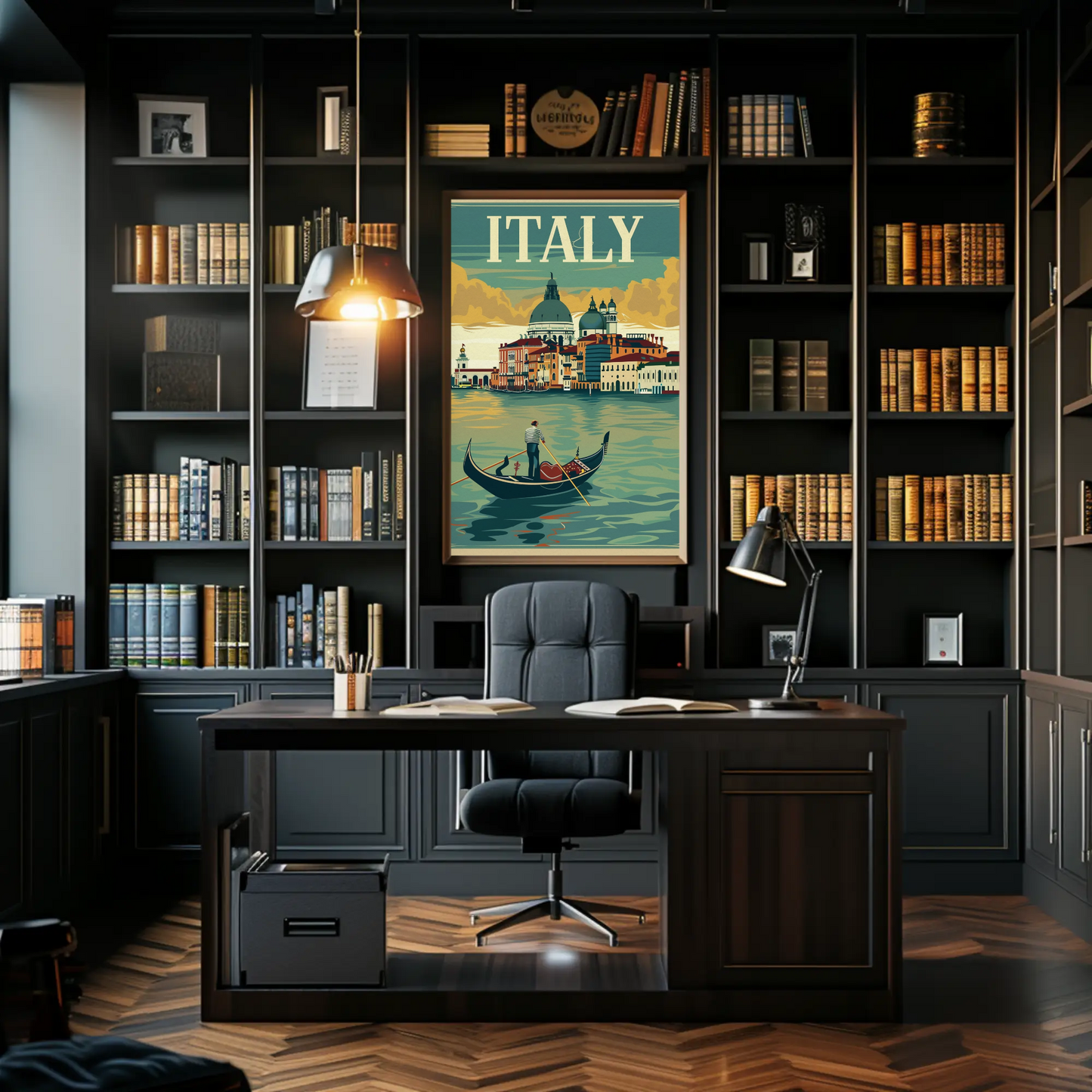 Italy Gondola Venice Grand Canal Travel Poster