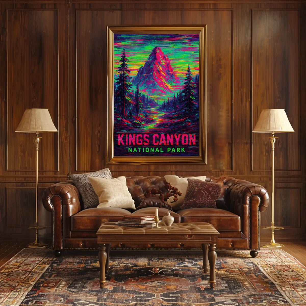 Kings Canyon National Park Vintage Scenic Wilderness Travel Wall Art Breathtaking Nature Escape Gift Souvenir Poster