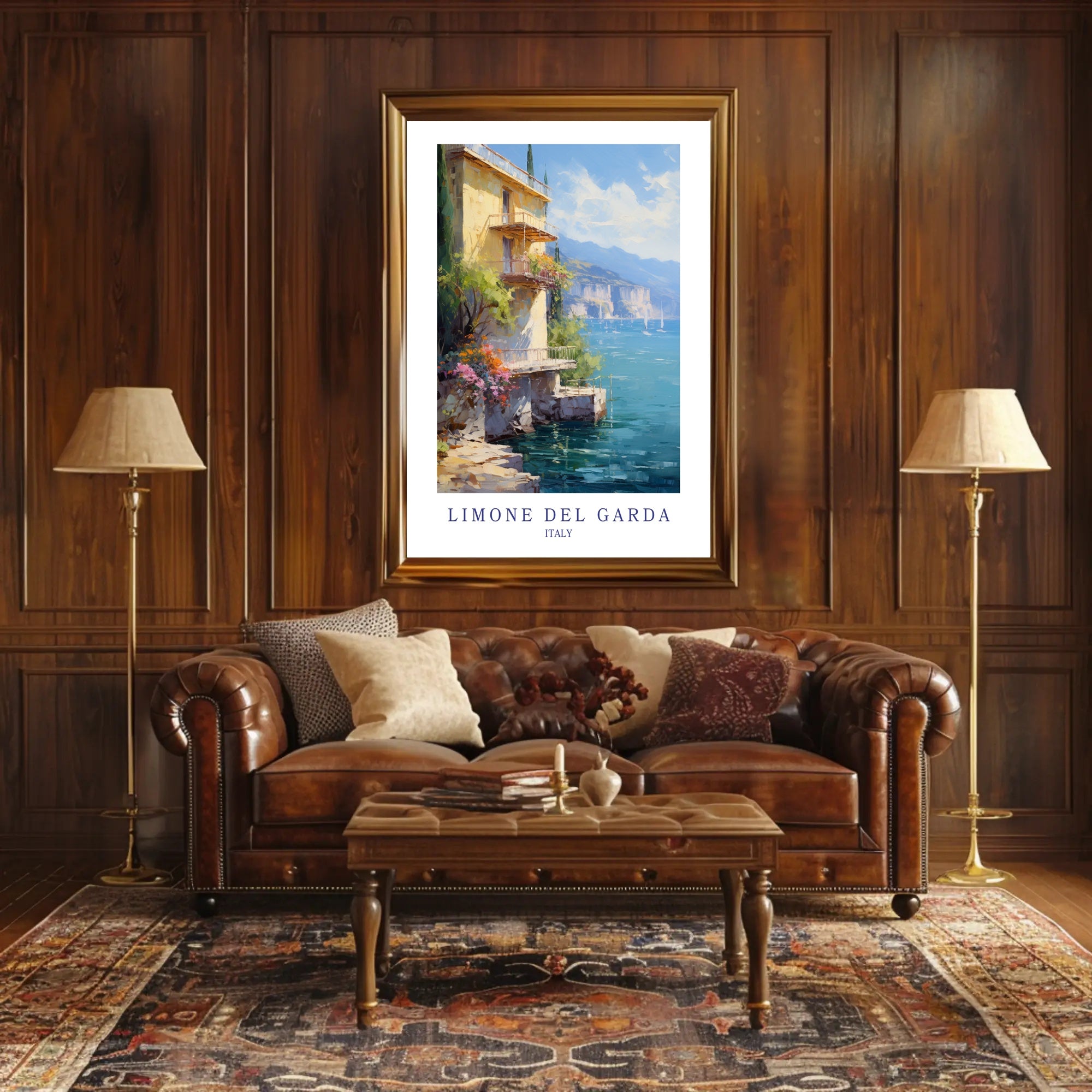 Limone del Garda Italian Escape Travel Poster PosterGoat