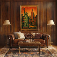 Timeless New York Poster Vintage NYC Skyline Wall Art Decor