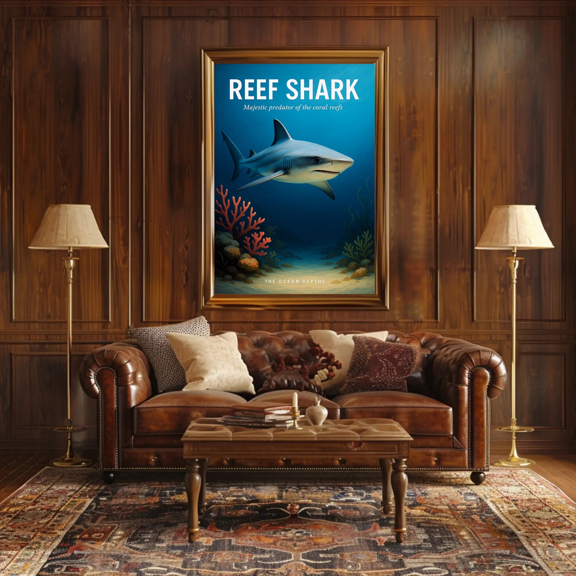 Reef Shark Majestic Predator Poster PosterGoat