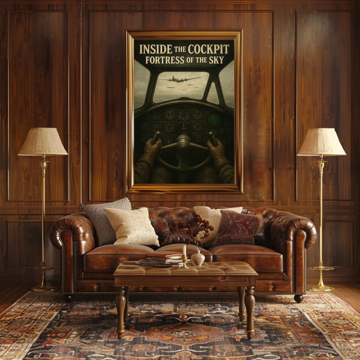 Inside the Cockpit Fortress of the Sky Poster