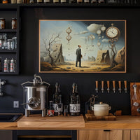 Surreal Dreamscape Timepiece Artistic Poster