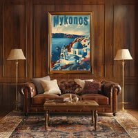Mykonos Travel Poster