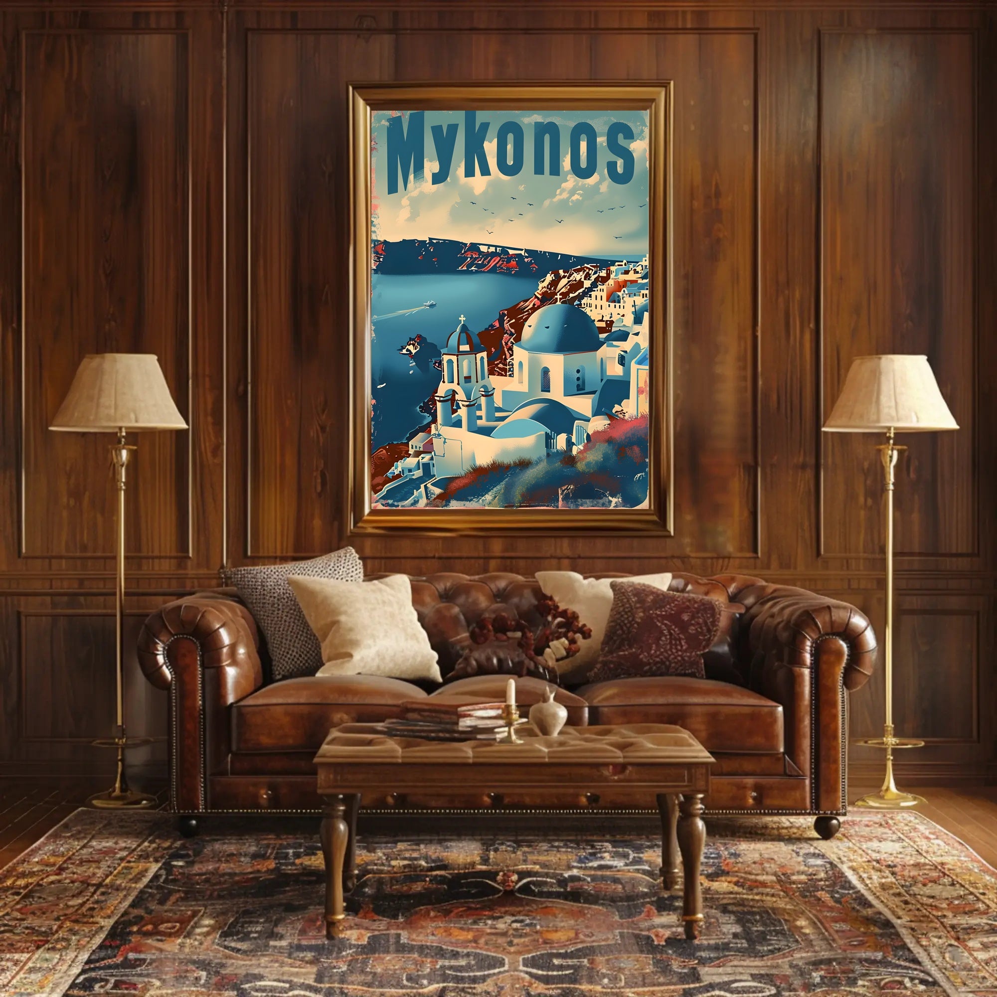 Mykonos Travel Poster